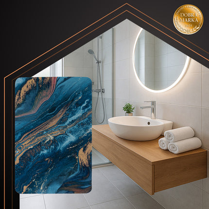 Ruhhy Badkamermat - 80 x 50 cm - Absorberend en Antislip - Grijs