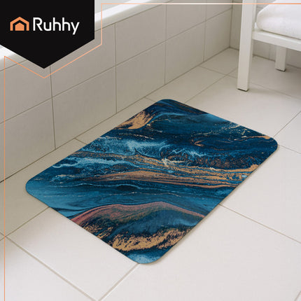 Ruhhy Badkamermat - 80 x 50 cm - Absorberend en Antislip - Grijs