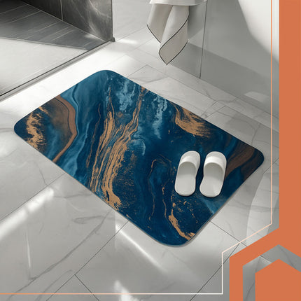 Ruhhy Badkamermat - 80 x 50 cm - Absorberend en Antislip - Grijs
