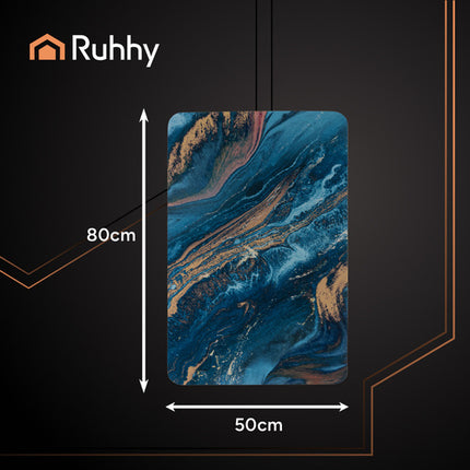 Ruhhy Badkamermat - 80 x 50 cm - Absorberend en Antislip - Grijs