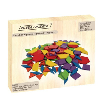 Kruzzel Educatieve Puzzel - Geometrische Vormen - 155-Delig