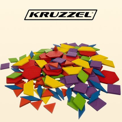 Kruzzel Educatieve Puzzel - Geometrische Vormen - 155-Delig