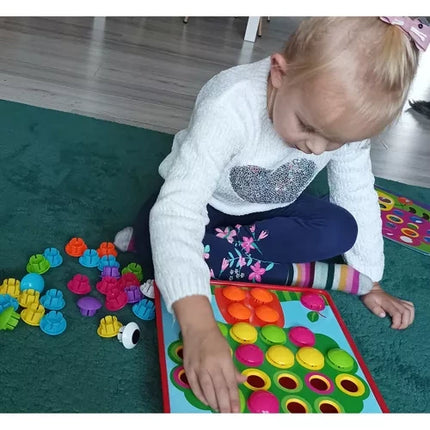 Kruzzel Knopjesmozaïek voor Kinderen - Educatief Puzzelspel - 45-Delig