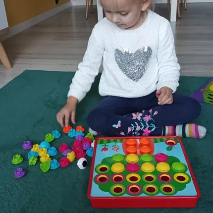 Kruzzel Knopjesmozaïek voor Kinderen - Educatief Puzzelspel - 45-Delig