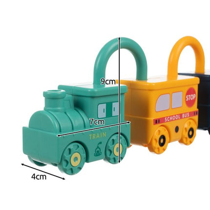 Kruzzel Educatieve Auto's met Slot - 6-delige Puzzelset