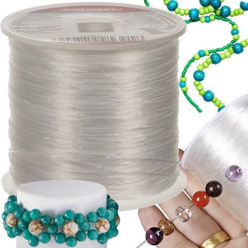 Elastisch draad voor kralen en sieraden maken  40 M | Wit | 1mm Dikte
