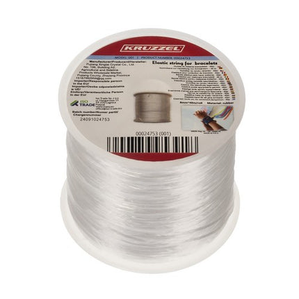 Kruzzel Elastiek voor Armbanden - 40 Meter - 1mm - Wit