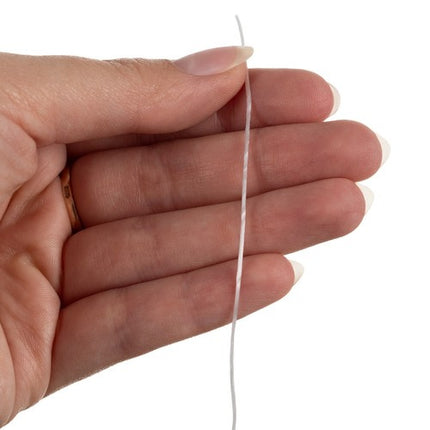 Kruzzel Elastiek voor Armbanden - 40 Meter - 1mm - Wit