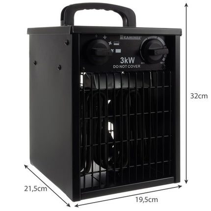Kaminer Elektrische Heater - 3000W - 3 Standen - Met Thermostaat