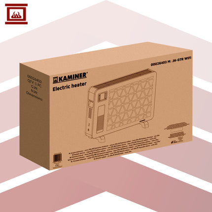 Kaminer Ziflo Elektrische Convector Heater - 2300W - WiFi - Zwart