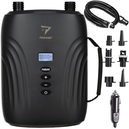 Trizand Elektrische SUP Pomp - 20 PSI - 12V - Met 6 Opzetstukken