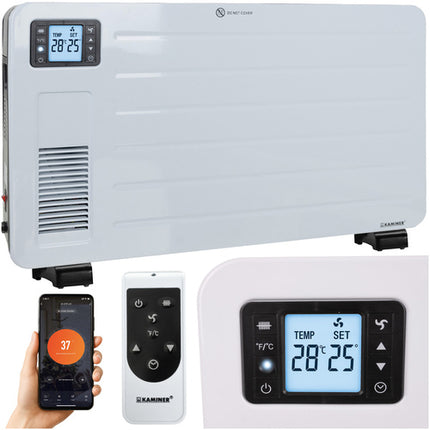 Kaminer Ziflo Elektrische Convector Heater - 2300W - WiFi - Wit