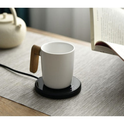 Ruhhy 22125 Elektrische Mokkenwarmer Set met Keramische Mok - Zwart