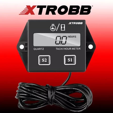 Xtrobb Motor Urenteller - Voor 2 & 4-Takt Motoren - RPM & Service Mode