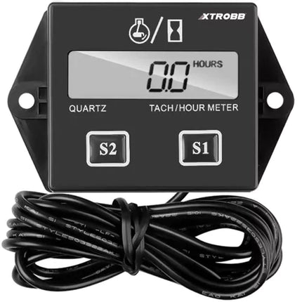Xtrobb Motor Urenteller - Voor 2 & 4-Takt Motoren - RPM & Service Mode