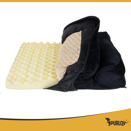 Purlov Ergonomisch Huisdierbed - Maat M - 80 x 65 x 19 cm - Zwart