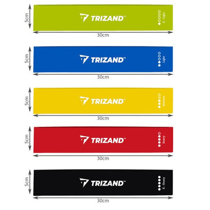Trizand Weerstandsbanden Set - 5 Stuks - Met Opbergtas