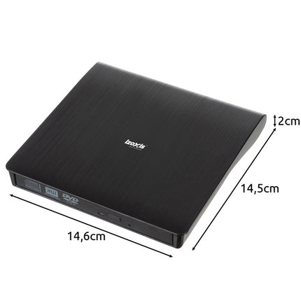 Izoxis 26083 Externe CD/DVD Speler & Brander - USB 3.0 - Portable