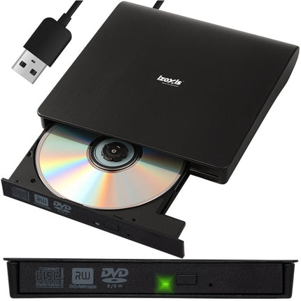 Izoxis 26083 Externe CD/DVD Speler & Brander - USB 3.0 - Portable