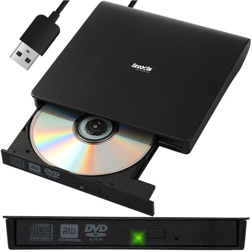 Izoxis 26083 Externe CD/DVD Speler & Brander - USB 3.0 - Portable