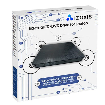 Izoxis 26083 Externe CD/DVD Speler & Brander - USB 3.0 - Portable