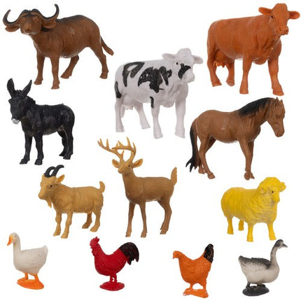 Kruzzel Boerderijdieren Set - 12-Delige Dierenfiguren Collectie