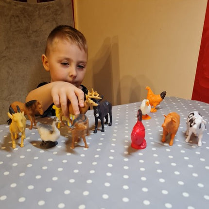 Kruzzel Boerderijdieren Set - 12-Delige Dierenfiguren Collectie
