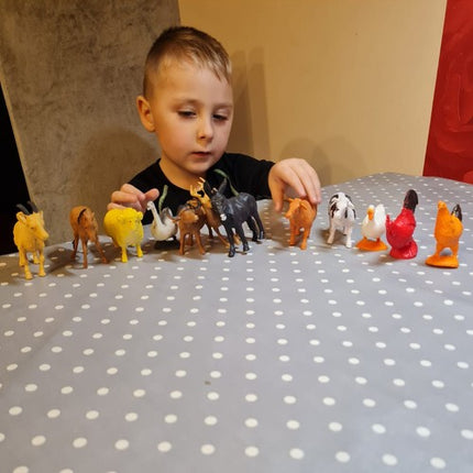 Kruzzel Boerderijdieren Set - 12-Delige Dierenfiguren Collectie