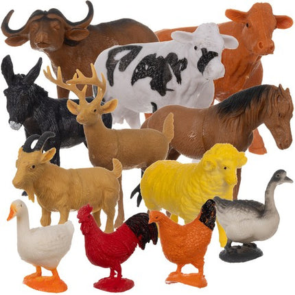 Kruzzel Boerderijdieren Set - 12-Delige Dierenfiguren Collectie