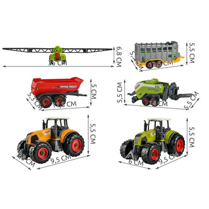 Boerderij Speelset - 6 Landbouwmachines voor Kinderen