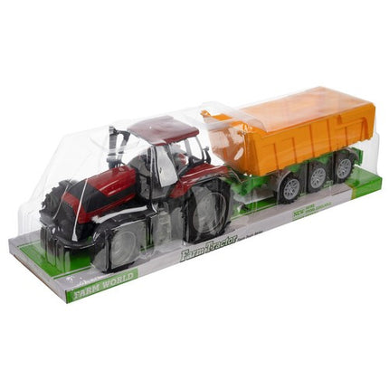 Kruzzel Tractor met Trailer - 27 cm - Interactief Boerderijspeelgoed