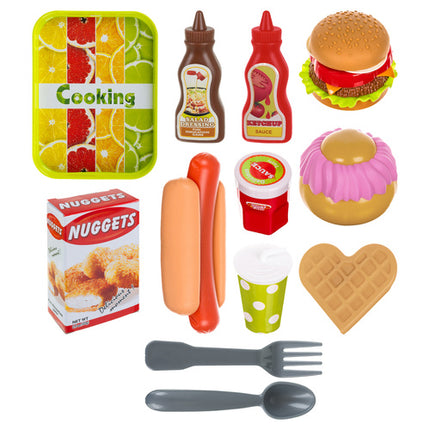 Iso Trade Fast Food Speelset - 26 Delig - Leerzame Keukenset