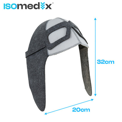 Isomedix Vilt Sauna-muts - Aviator Model - Hittebestendig - Unisex