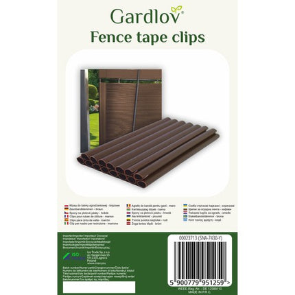 Gardlov Bevestigingsclips voor Tuinafscheiding - 20 Stuks - Bruin