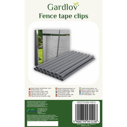 Gardlov Bevestigingsclips voor Tuinafscheiding - 20 Stuks - Grijs