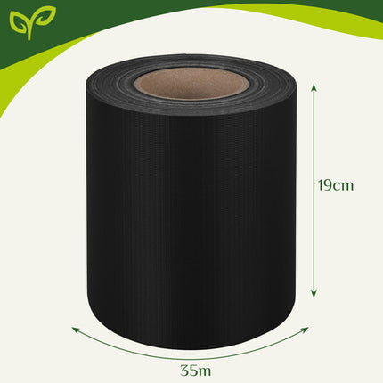 Gardlov Tuinafscheiding Tape - 19 cm x 35 m - 450 g/m² - Zwart