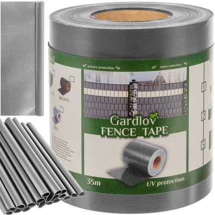 Gardlov Tuinafscheiding Tape - 19 cm x 35 m - 630 g/m² - Grijs