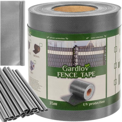 Gardlov Tuinafscheiding Tape - 19 cm x 35 m - 630 g/m² - Grijs