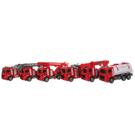 Iso Trade Brandweerwagen Set - 6-Delig - 6 in 1 Reddingsvoertuigen