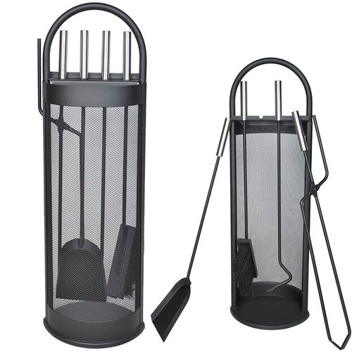 Kaminer Haardstel - 5-delig - Modern Design - Zwart - 66 cm