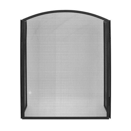 Kaminer Haardscherm - 3-Delig - 118 x 76,5 cm - Zwart - Staal