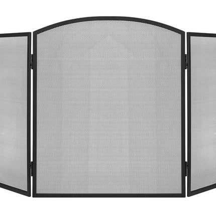 Kaminer Haardscherm - 3-Delig - 118 x 76,5 cm - Zwart - Staal
