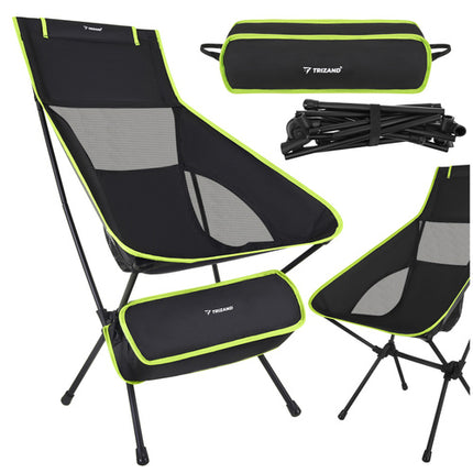 Trizand Visstoel - Opvouwbaar - 41 x 52 x 86 cm - Inclusief Hoes - Zwart