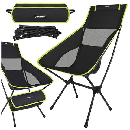 Trizand Visstoel - Opvouwbaar - 41 x 52 x 86 cm - Inclusief Hoes - Zwart