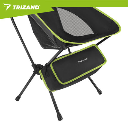 Trizand Visstoel - Opvouwbaar - 41 x 52 x 86 cm - Inclusief Hoes - Zwart