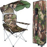 Trizand Panama Vissersstoel - Met Verstelbare Zonnekap - Camo - 100 kg