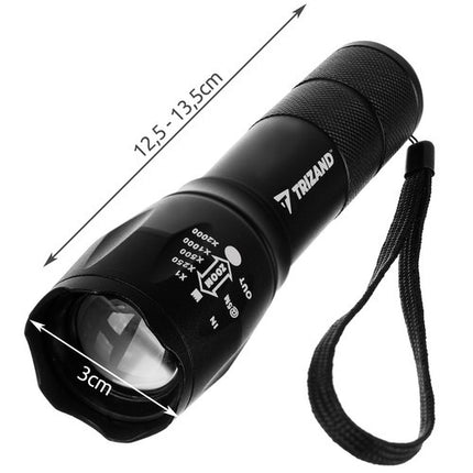 T6 USB Zaklamp L18368 – CREE LED – Met Zoom – Oplaadbaar – Zwart