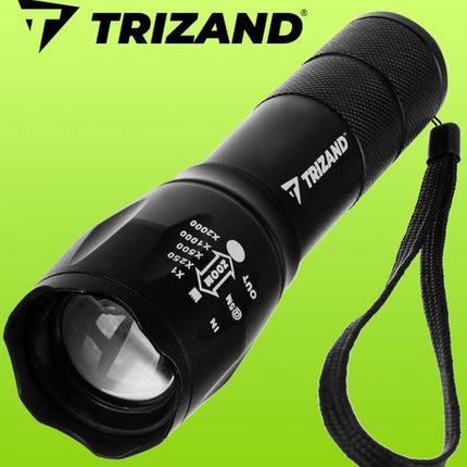 T6 USB Zaklamp L18368 – CREE LED – Met Zoom – Oplaadbaar – Zwart