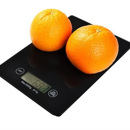 Platte Elektronische Keukenweegschaal - 5 kg - 1g Nauwkeurig - Glas
