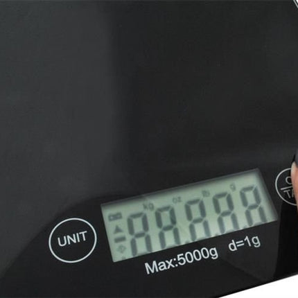 Platte Elektronische Keukenweegschaal - 5 kg - 1g Nauwkeurig - Glas
